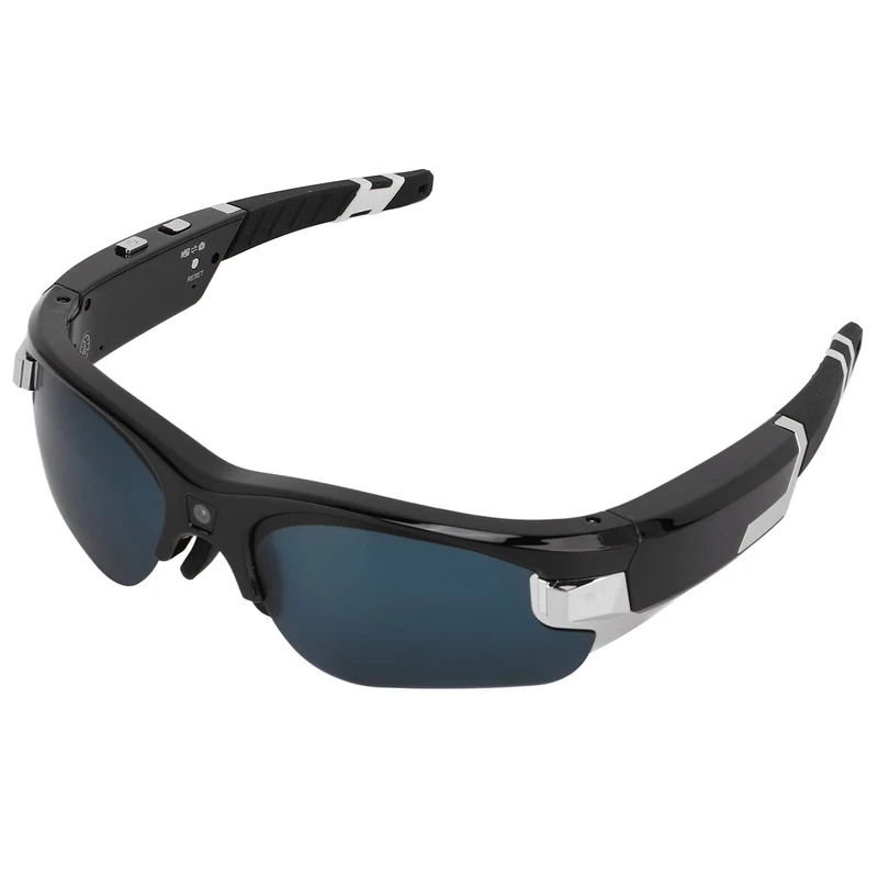 ASHATA Camera Glasses Video Sunglasses, 1080P 30FPS HD Video Recording Camera Sports Sunglasses for Men Women, for Cycling Driving Hiking Fishing, 550mAh Battery