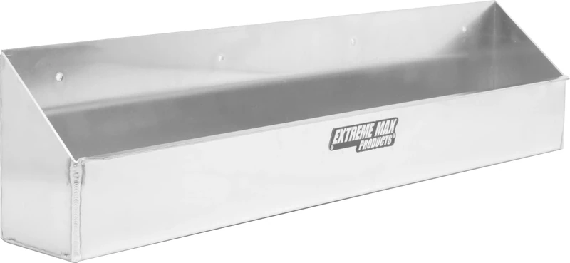 Extreme Max 5001.6194 Wall-Mount Aluminum Aerosol Storage Shelf for Enclosed Trailer Shop Garage Storage - 8-Can Capacity, Silver
