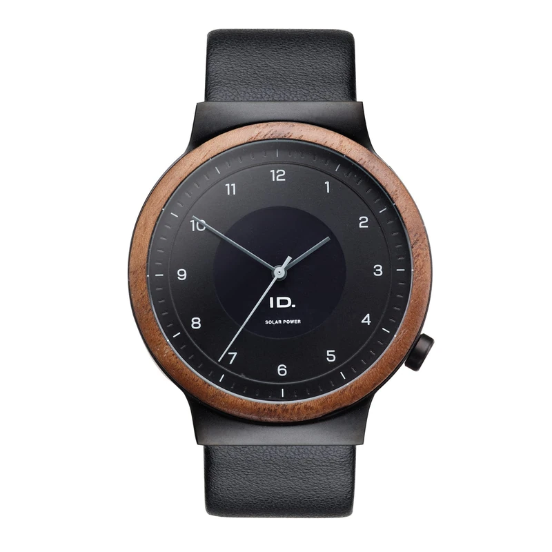 Volkswagen 11G050800 Solar Watch ID Design Logo Watch Wooden Case Black - Image 1