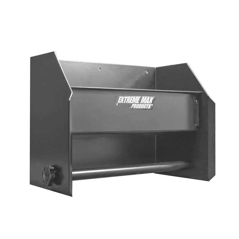 Extreme Max 5001.6122 Wall-Mount Aluminum Hand Cleaning Station Organizer for Enclosed Race Trailer, Shop, Garage, Storage - Black