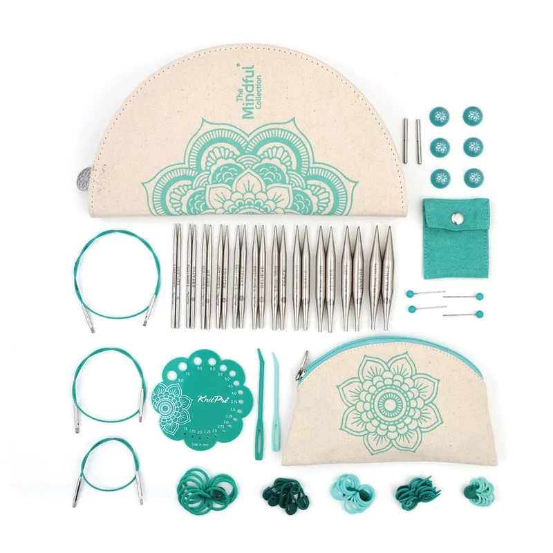 KnitPro The Mindful Collection Warmth Interchangeable Needle Set 4" (10cm) | 11 Sizes (3mm to 10mm)