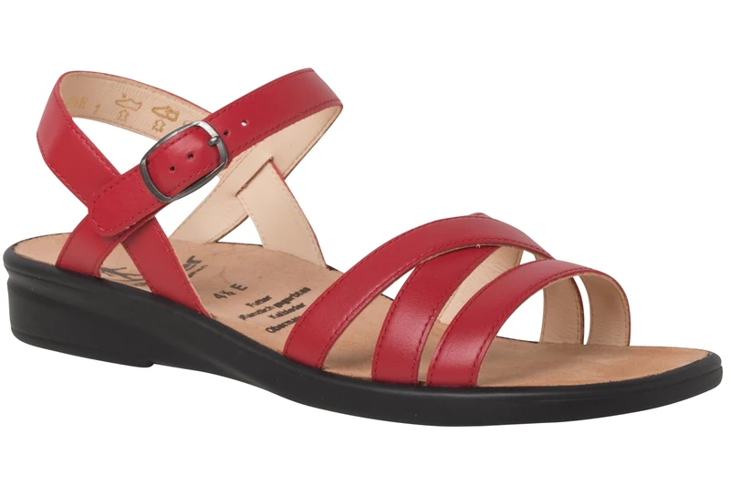 Ganter Women's Sonnica Sandal, red, 4 UK