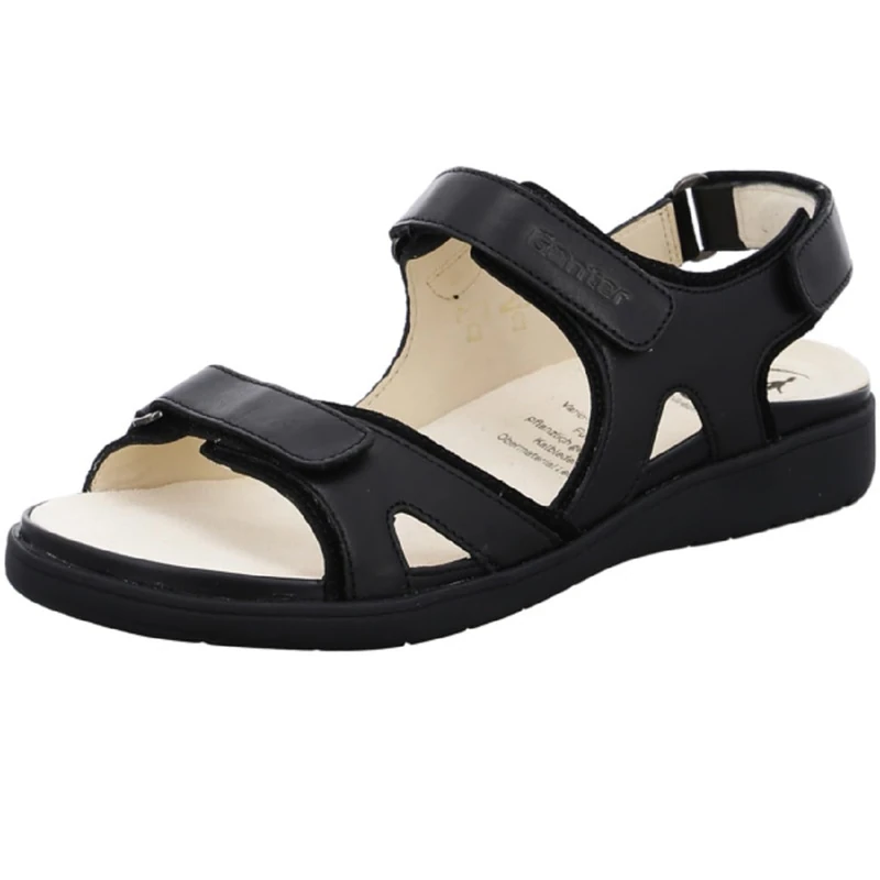 Ganter Women's Evi Sandal, Black, 6.5 UK