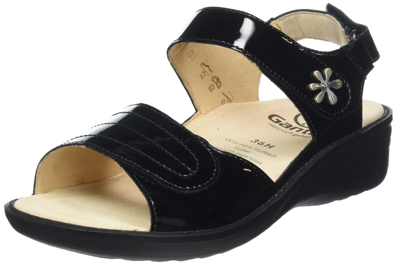 Ganter Women's Hera Sandal, Black, 8 UK