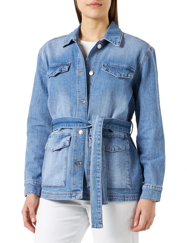 PART TWO Women's Sanne Regular fit Long Sleeve Jacket, Light Blue Denim, 44