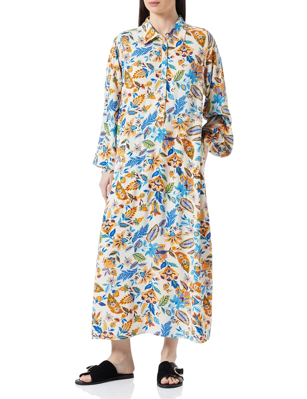 Part Two Women's Shira Casual Dress, Blue Craft Flower, UK 6