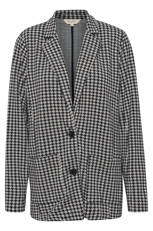 Part Two Victoria Women's Blazer, Dark Navy Houndstooth, 12