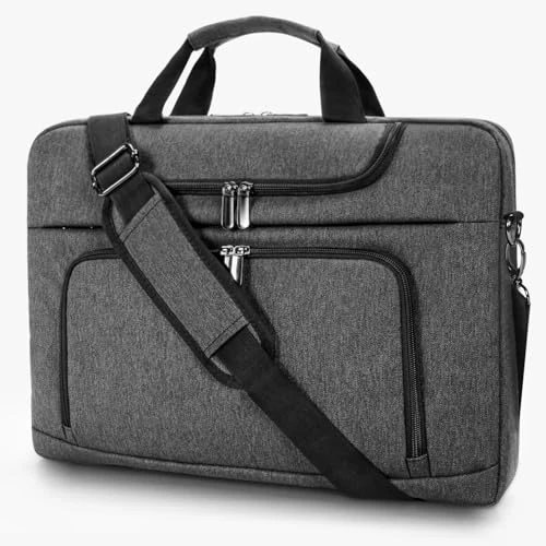 BERTASCHE 17 17.3 inch Laptop Bag Computer Briefcase Messenger Bags with Shoulder Straps for Men Womens Business Travel