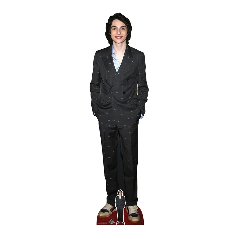 STAR CUTOUTS CS999 Finn Wolfhard Lifesize Cardboard Cutout With Mini Cutout Black Suit