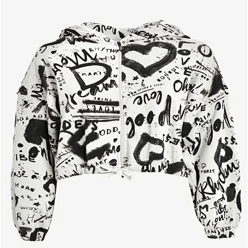 DEHA Allover Puff Hooded Sweatshirt Milk White XL