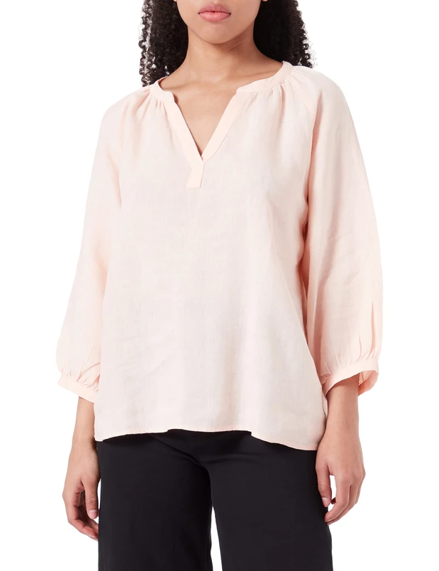 Part Two Hikma Relaxed Fit 3/4 Sleeve Women's Blouse, Pale Blush, UK 16