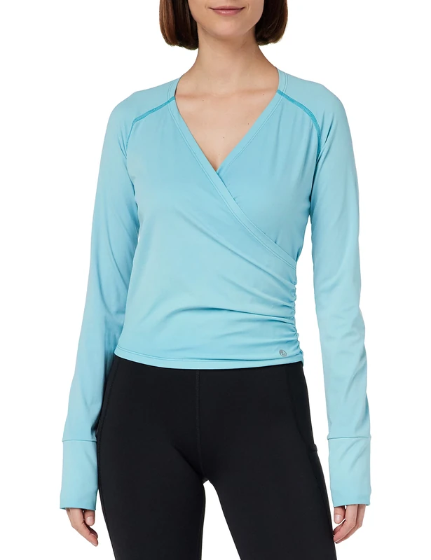 DEHA Yoga Wrap T-Shirt Blue Mist S