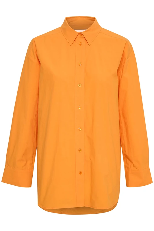 Part Two Savanna Relaxed Fit Long Sleeve Women's Shirt, Apricot, 12 (M) - Image 1