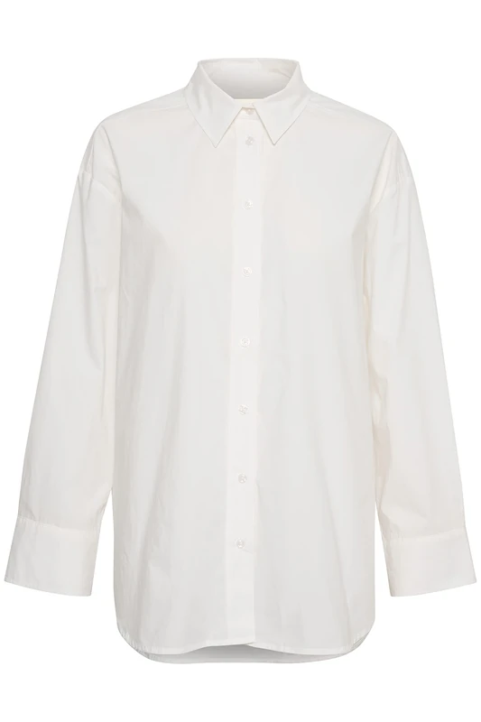 Part Two Women's Savanna Relaxed fit Long Sleeve Shirt, Bright White, 18 (XXL)