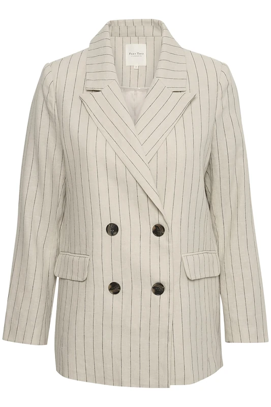 Part Two Women's Sine Blazer, Black Stripe, UK 4