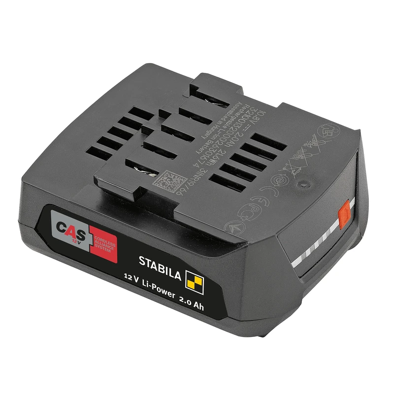 Stabila LI Power CAS Battery 12V 2.0Ah, suitable for use with all Stabila Lasers and CAS Chargers