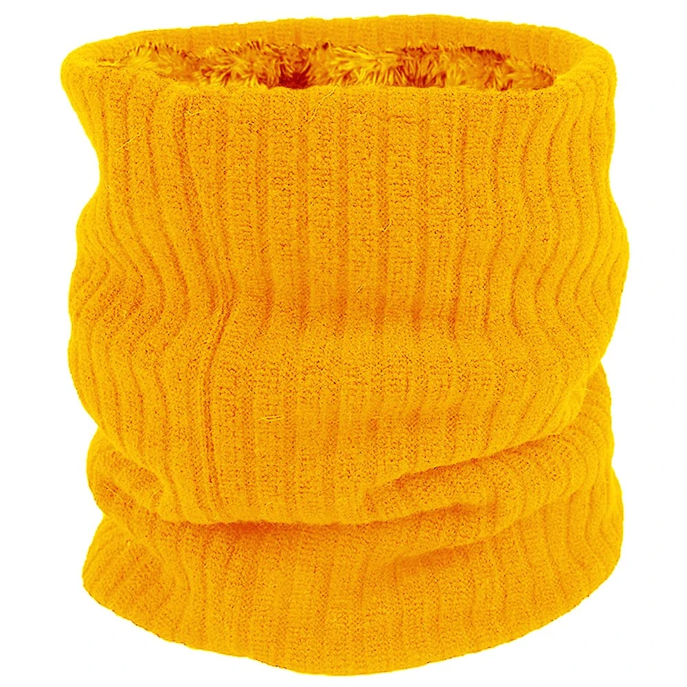 ehsbuy Fleece Neck Warmer Thermal Snoods Unisex Thick Winter Cold Weather Knitted Circle Scarf for Cycling Motocycle Sports