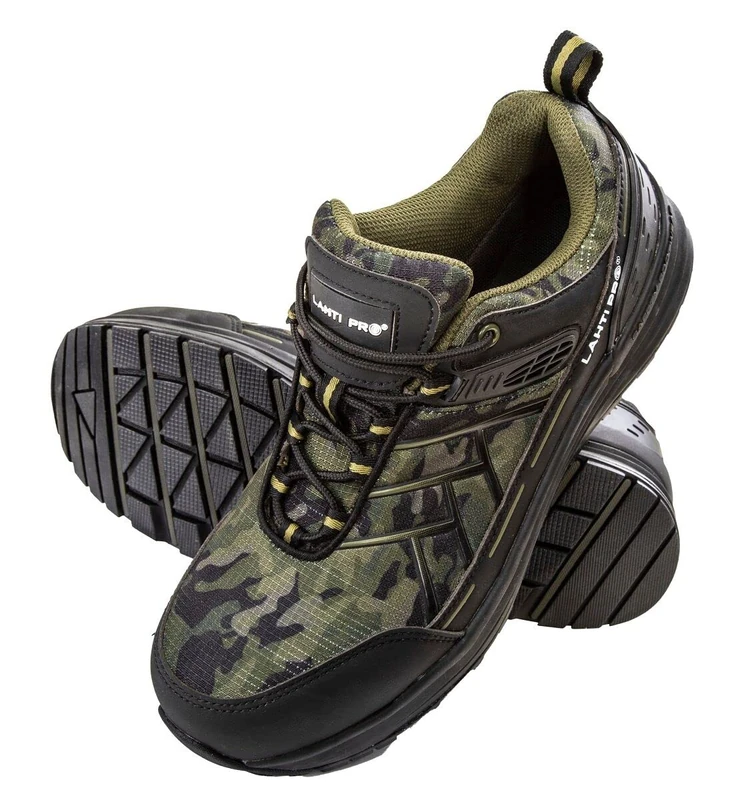 Lahti PRO Work Shoes, Safety Shoes, Men/Women, Unisex, Size: 41, Colour: Green, S2 SRC, EN ISO 20345, Plastic Cap, Non-Slip Shoes, Work Safety Shoes, Protective Shoes, Anti-Static