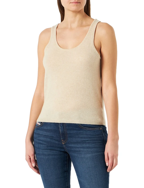 PART TWO Women's Sabine Regular fit Sleeveless Pullover, Natural Melange, L