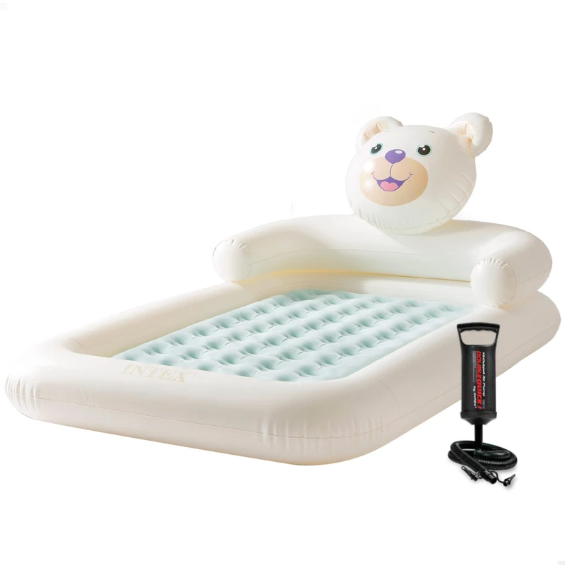 Intex Bear Kidz 66814NP Travel Cot with Hand Pump - Inflated Size: 114 x 178 x 71 cm