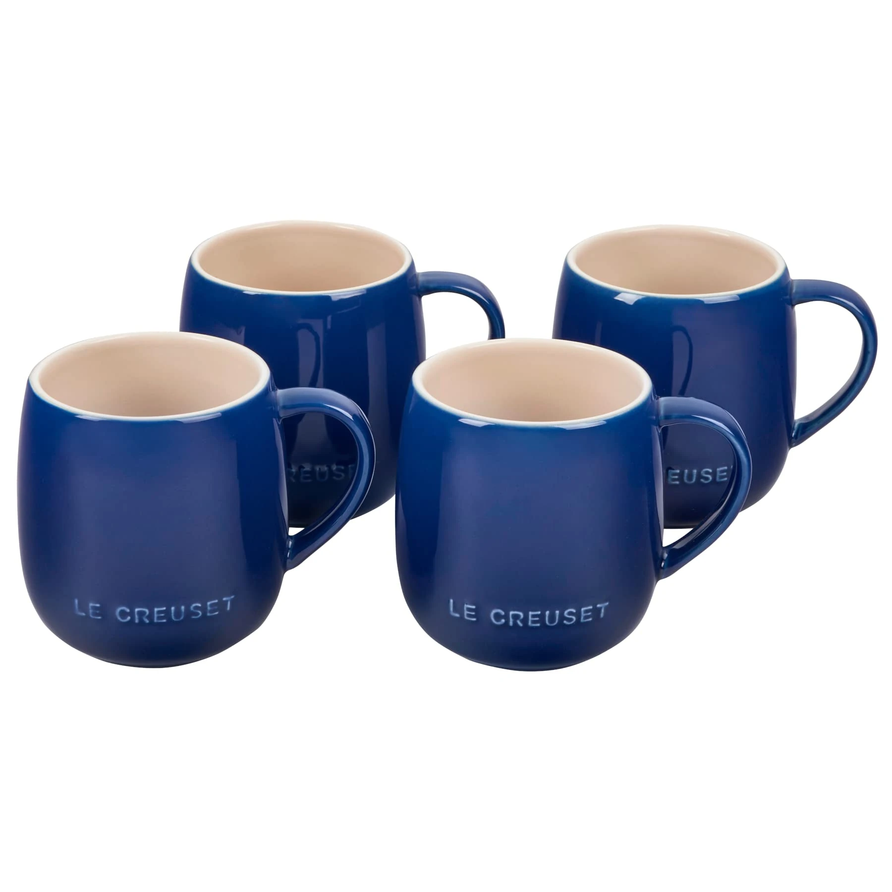 Le Creuset Stoneware Set of 4 Heritage Mugs, 13 oz. each, Indigo