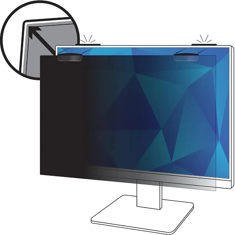 3M Privacy Filter for 21.5in Full Screen Monitor COMPLY Magnetic Attach, 16:9, PF215W9EM