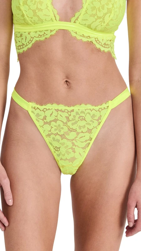 Cosabella Women's Magnolia G-String, Neon Yellow, One Size