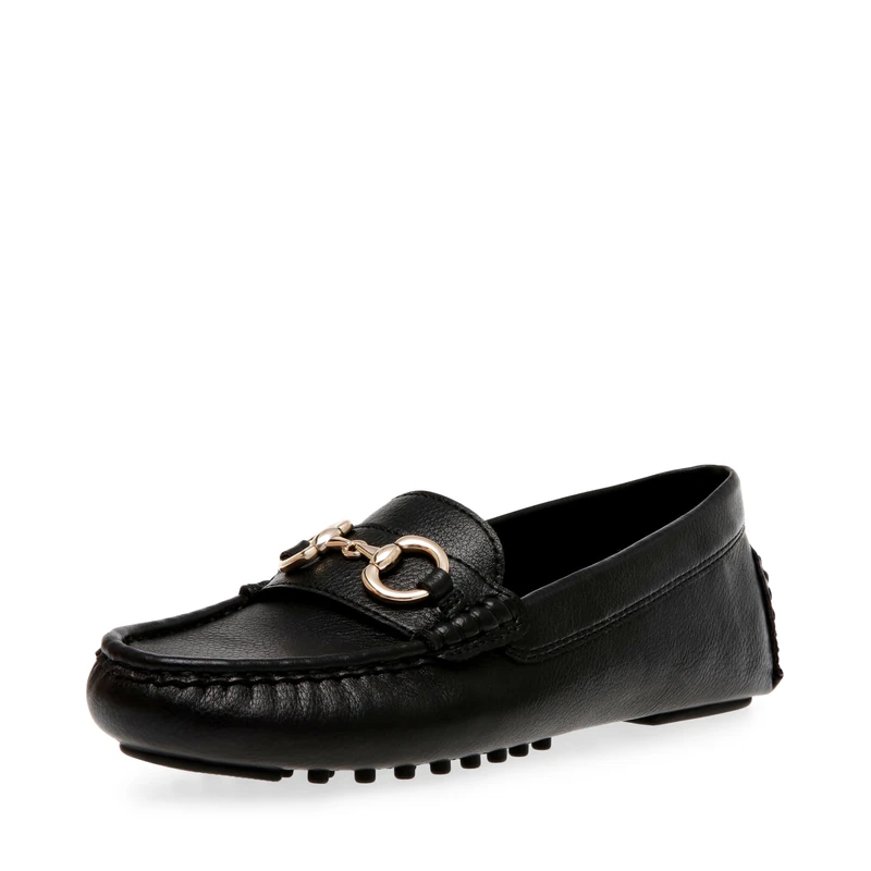Anne Klein Womens Chrystie Faux Leather Driving Moccasins Moccasins, Black, 5.5 UK
