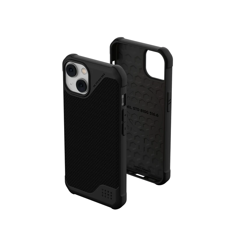 URBAN ARMOR GEAR UAG Designed for iPhone 14 Case Kevlar Black 6.1" Metropolis LT Built-in Magnet Compatible with MagSafe Charging Featherlight Heavy Duty Shockproof Slim Rugged Protective Cover