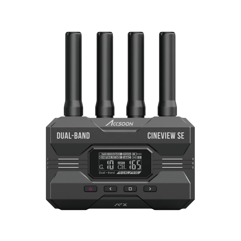 Accsoon CineView SE Video Receiver 2.4+5Ghz Dual-band SDI&HDMI Wireless Receiver 1200ft(350m) Range up to 4 Monitor Devices 1080p 60fps Latency less than 0.05s (Only RX)