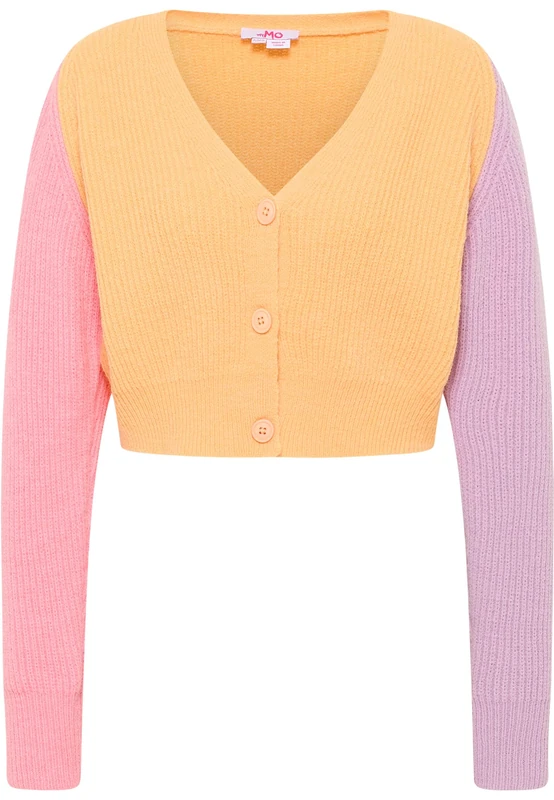 myMo Women's Cardigan, Pastel Orange, XL/XXL