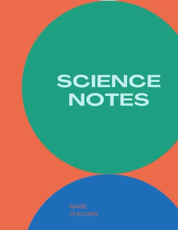 Science Notes: Writing Notebook, Hardbound Cover, 8.5 Inch x 11 Inch, 104 Ruled Sheets