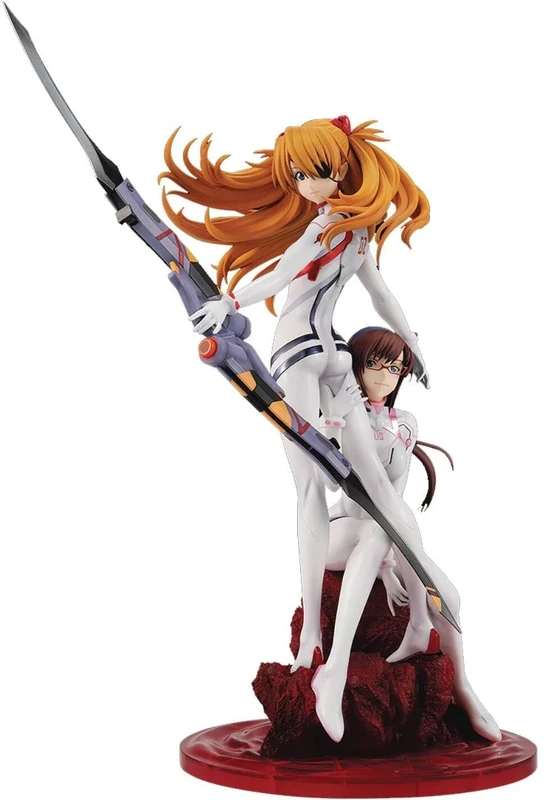 Megahouse Evangelion: 3.0+1.0 Thrice Upon a Time G.E.M. PVC Figurine Shikinami Asuka Langley & Makinami Mari Illustrious 28 cm