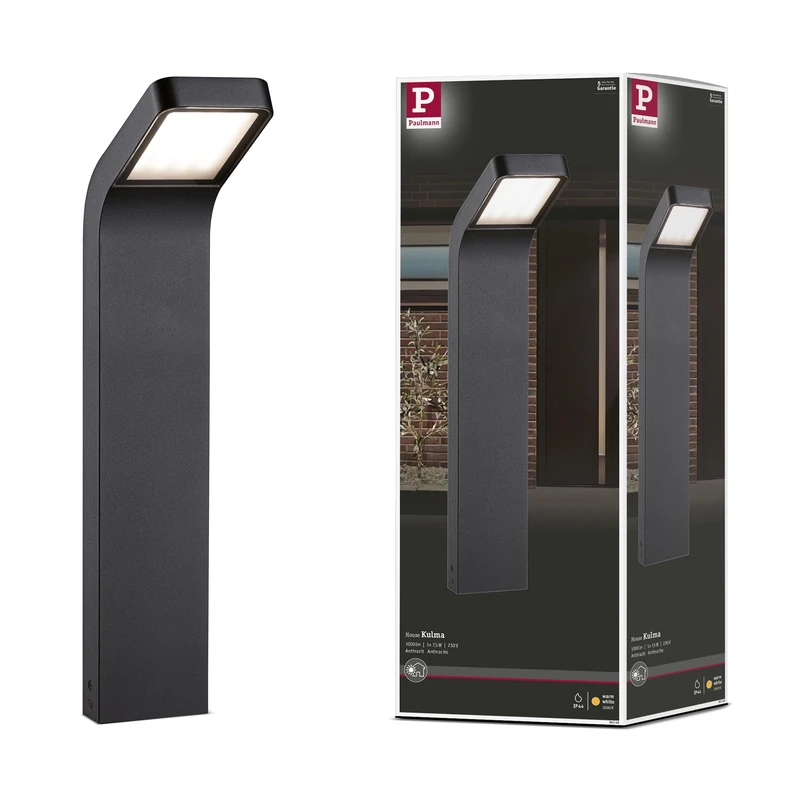 Paulmann 94746 LED outdoor luminaire bollard light Kulma seawater resistant IP44 500mm 3000K 7.5W 520lm 230V anthracite aluminium warm white