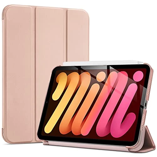 ProCase Smart Case for iPad Mini 7/6 8.3" - Hard Back Cover for iPad Mini 7th/6th Gen A2995/A2996/A2993/A2567/A2568/A2569 - Rosegold