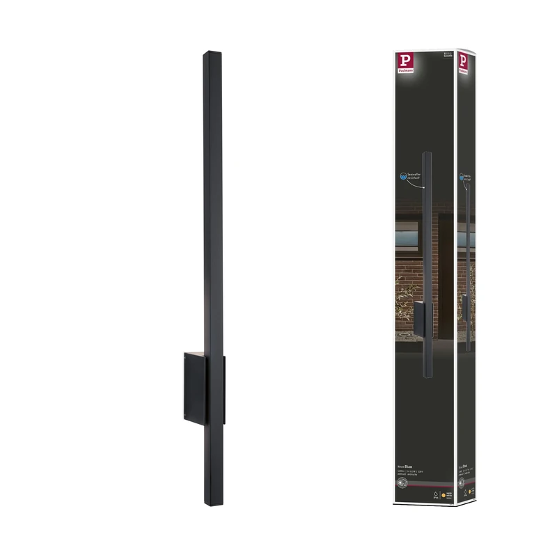 Paulmann 94742 LED outdoor luminaire wall luminaire Stan seawater resistant IP44 800mm 3000K 11.5W 300lm 230V anthracite aluminium warm white