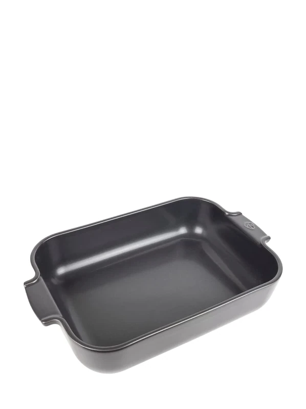 PEUGEOT - Rectangular Ceramic Baking Dish - 36 cm (including handles) x 22 cm x 6.8 cm - Capacity: 3.8 L - 6-7 Servings - 10 Year Guarantee - Made In France - Slate Grey Colour
