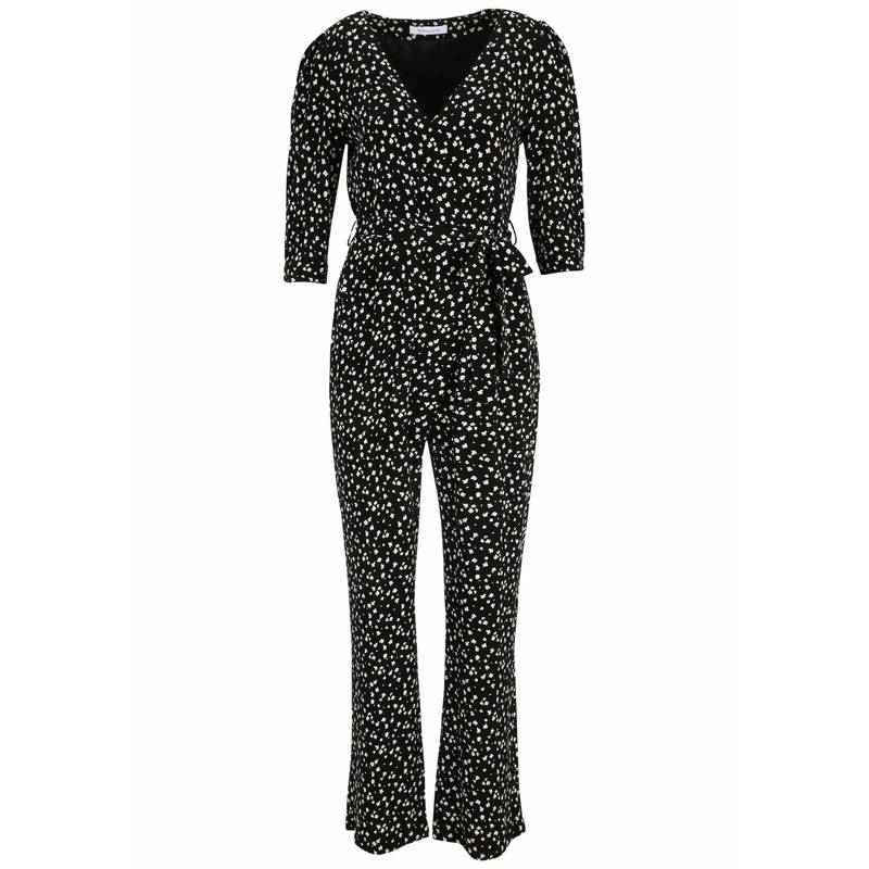 Tamaris Women's ANJO Jumpsuit, Black Beauty Flower AOP, 38