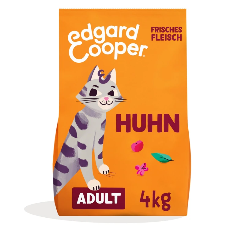 Edgard & Cooper Cat Food, Dry Cat Food (Chicken, 4 kg), Grain-Free, Full of Fresh Meat and Natural Ingredients, Suitable for Sterilised and Active Cats