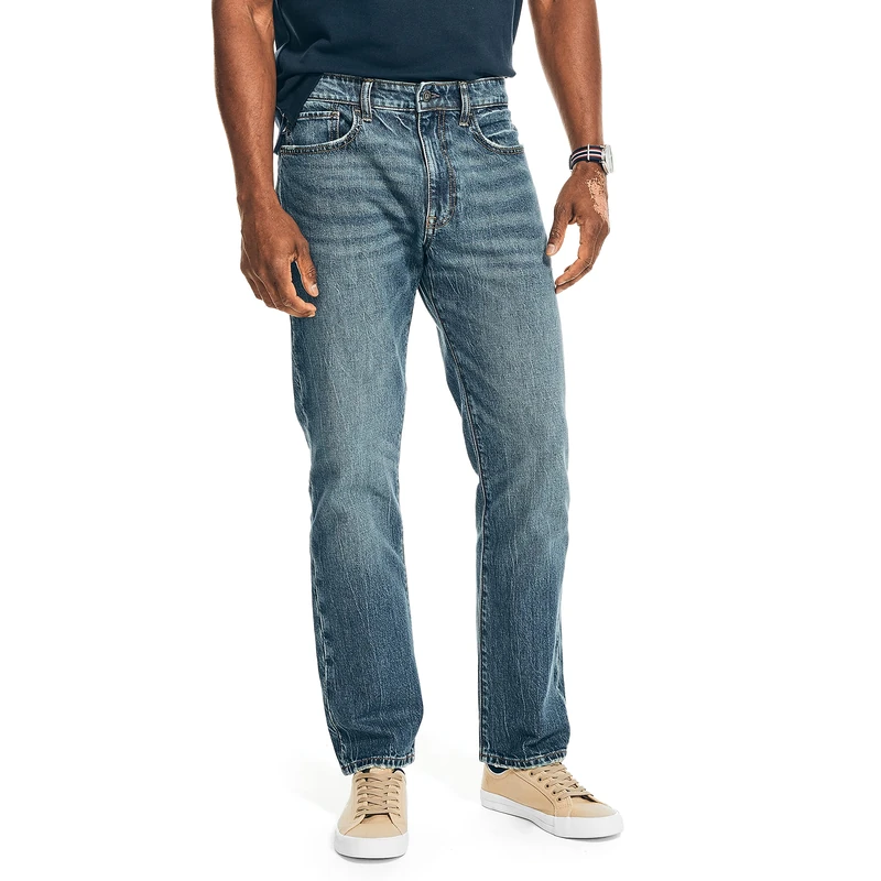 Nautica Men's Straight Fit Jeans, Botany Bay Wash, 30W x 30L