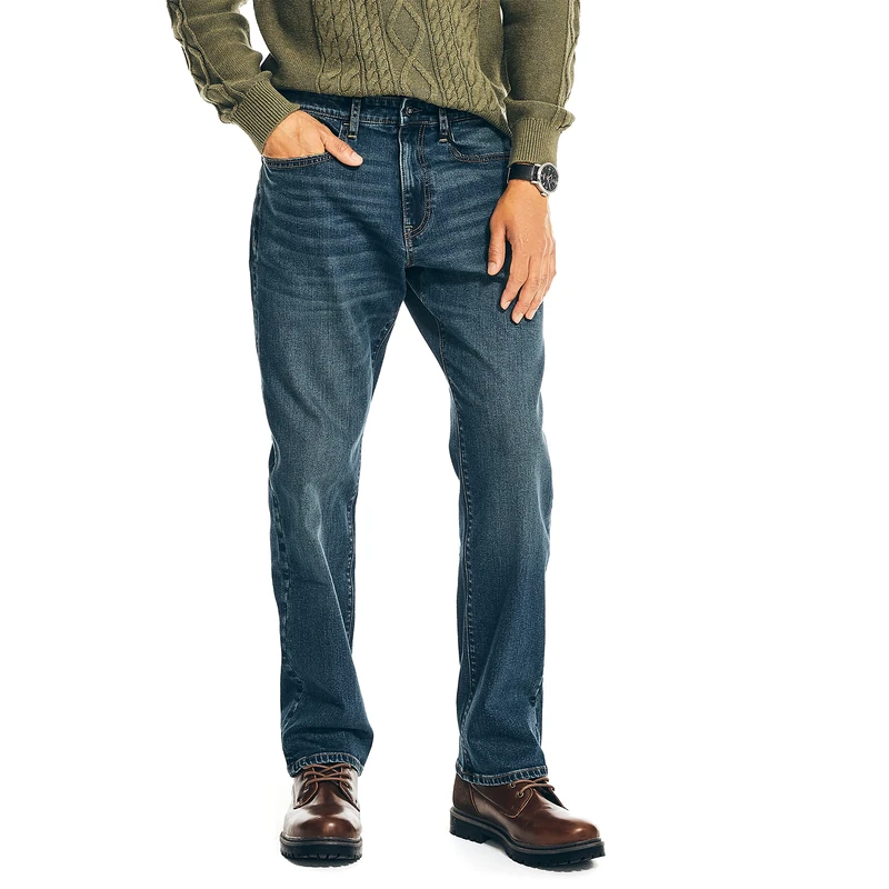 Nautica Men's Relaxed Fit Denim Jeans, Atlantic Coast Wash, 34W x 34L