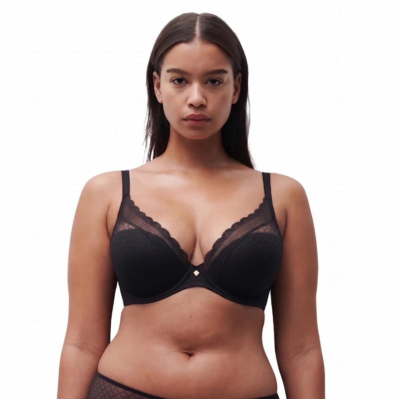 Chantelle Women's Norah Chic Underwire Bra Molded, Black, 42C
