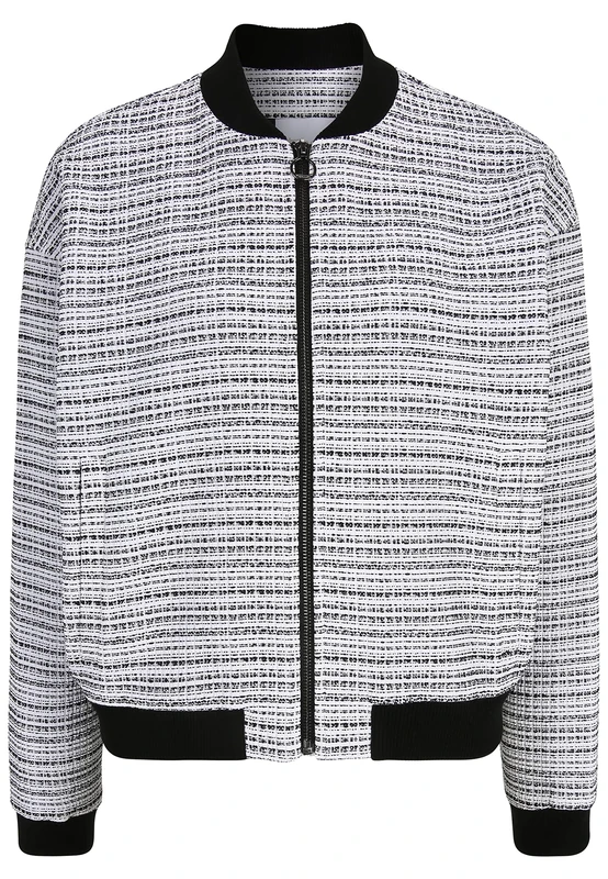 gs1 data protected company 4064556000002 Women's Atlantis Bomber Jacket, Off White & Black, 42, Off white and black - Image 1
