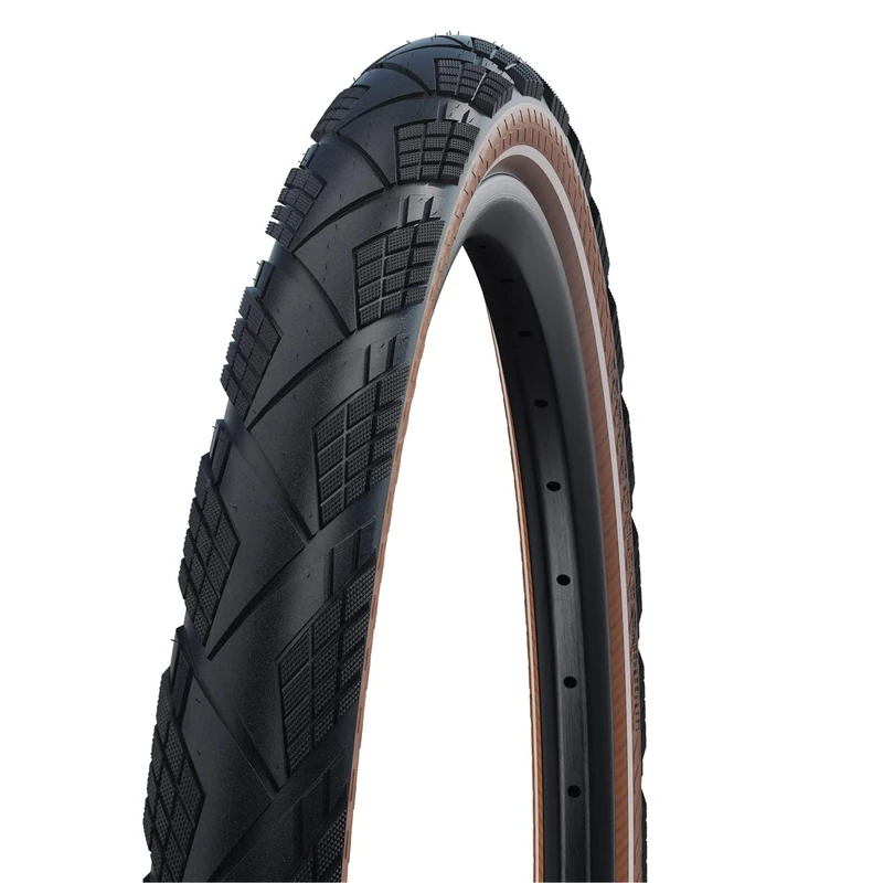 Schwalbe Marathon Efficiency Super Race V-Guard Folding Tyre, Transparent Skin, 55-622 (28x2.15)