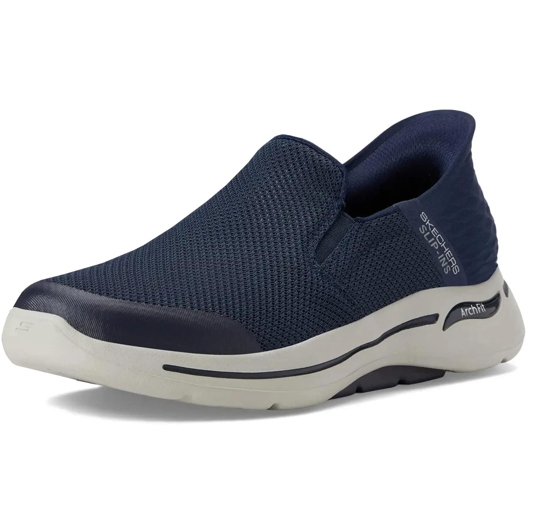 Skechers Womens Gowalk Arch Fit Slip-ins - Athletic Slip-on Casual Walking Shoes with Air-Cooled Foam Sneaker, Navy, 8.5
