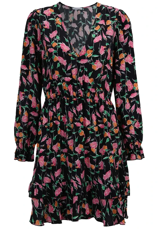 gs1 data protected company 4064556000002 Women's Amavida Dress, Black Beauty Multicolor Flower AOP, 14