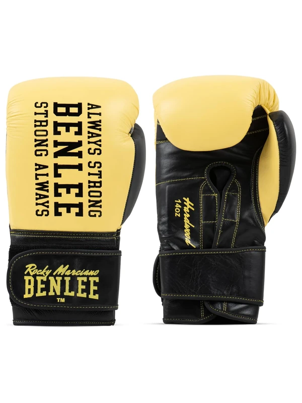 Benlee Leather Boxing Gloves Hardwood 10 oz Yellow/Black, 199511