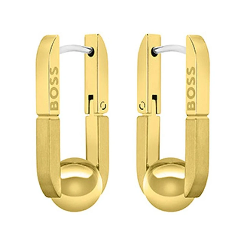 BOSS Jewelry Women's LYSSA Collection Hinge Earrings Yellow gold - 1580341