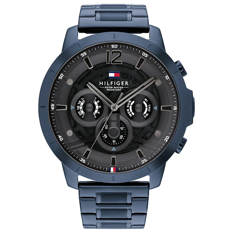 Tommy Hilfiger Analogue Multifunction Quartz Watch for Men with Blue Stainless Steel Bracelet - 1710493