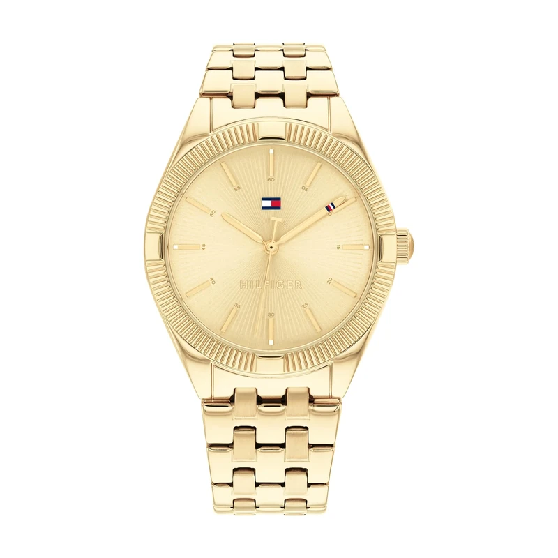 Tommy Hilfiger Analogue Quartz Watch for Women with Gold Colored Stainless Steel Bracelet - 1782550